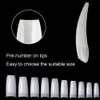 Beuniar Acrylic Nail Tips Natural 500Pcs French Artificial False Tip for Manicure Nails Art Salons & Home DIY