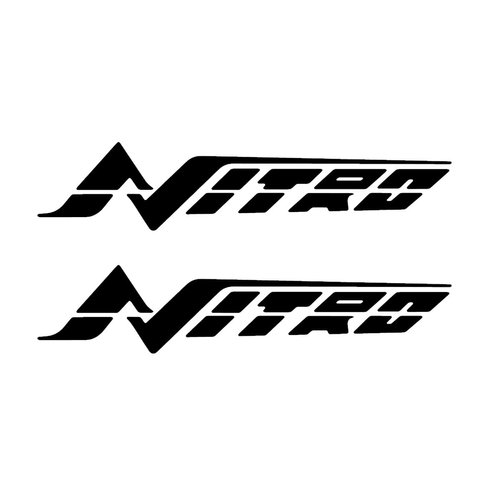Imagnt Studio Graphics Set of 2 Boat Hull Marine Grade Vinyl Decals fits Nitro Boat, Restoration Stickers Select Size and Color (48 inches, Black)