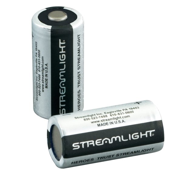 Streamlight 85175 CR123A Lithium Batteries, 2-Pack