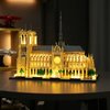 DALDED LED Lighting Kit for Architecture Notre-Dame de Paris Set, LED Light Compatible with 21061 Building Block Models (Not Include Set)