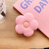 Pink Cute Solid Color Daisy Flower Design Collapsible Mobile Phone Grip Stand Holder for Smartphone Tablet Cell Phone Accessory, Cell Phone Grips, Grips