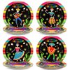 Qyeahkj 48PCS Day of the Dead Skull Party Plate 7 Inch Sugar Skull Paper Dinner Plates Dia De Los Muertos Party Decorations Mexican Fiesta Tableware for Carnival Holiday Mexican Theme Party Supplies