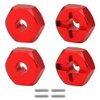 RZXYLRC 5mm Wheel Hex Drive Hub Adaptor with Pins for WLtoys 1/14 144001 RC Car Upgrade Parts (red)