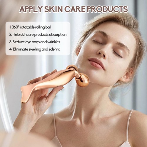 Running man Face Roller-Face and Eye Roller, Gua Sha Massage Tool -Face Neck Eye Body Skin Care,Gua Sha and Massage 2-in-1,Massager for Women