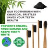 EveEco 4 Count I Bamboo Toothbrush I Soft Bristles Best for Sensitive Gums I Charcoal I Vegan I Natural Wood I BPA Fee I Recyclable I Compostable I Biodegradable | Environmentally Friendly
