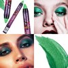 MEICOLY 2Pcs Green Eyeshadow Stick,Metallic Shimmer Crayon Green Eye Shadow Christmas Eye Makeup,Christmas Stocking Stuffers Gift,Waterproof&Long Lasting Shiny Bright Rotating Glitter Eyeshadow Sticks