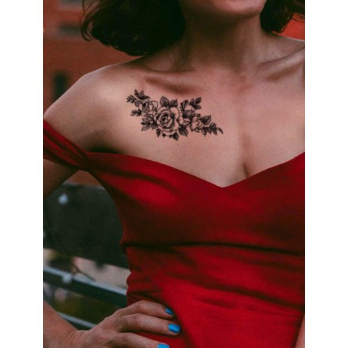 42 Sheets Long Lasting Flower Temporary Tattoos for Adults Women Featuring Sunflower Moon Rose 3D Realistic Peony Floral Stickers for Arm Neck and Kids Temporary Tattoos