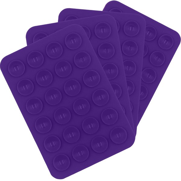 Keepzi 4 Pack Suction Cup Phone Case Holder Grip for iPhone, Silicone Mobile Phone Mount Accessories for The Back of The Cellphone, Purple