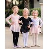 Zaclotre Ballet Leotards for Girls Toddler Classic Long Sleeve Criss-Cross Back Dance Dress Ballerina Outfits