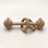 Arakierst 1pcs Beech Wood Ring Rattle Teether Chew Wooden Beads Rattling Teething Gym Montessori Toys Educational Grasp Rattle