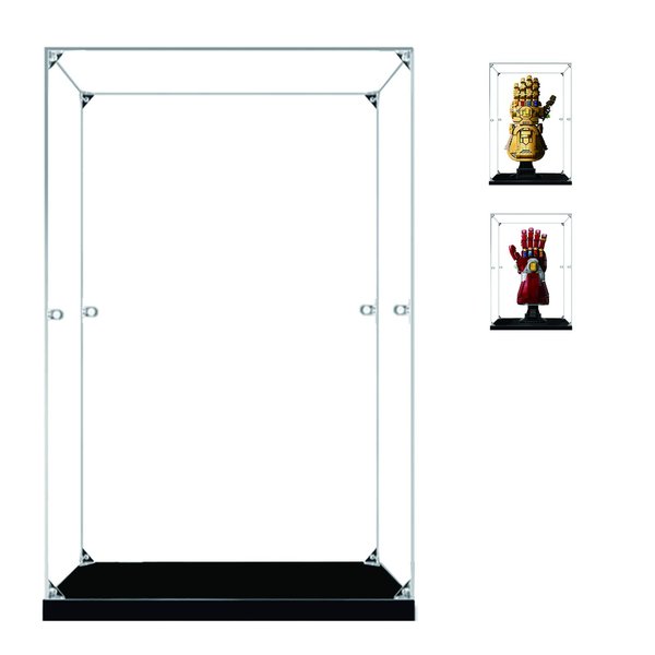 BOOVAX Display Case for Lego 76191 76223 - Acrylic Clear Display Box for [Infinity/Nano Gauntlet] Model - 7.4x6.3x14.1inch
