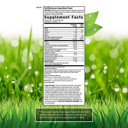 Irwin Naturals Brain Awake with Nitric Oxide Booster, 60 Liquid Softgels Bundle Pill Case