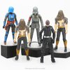 DisplayMore 32 Pieces Plastic Action Figure Display Stand Base ,Multi-PEG Model Support Stand Compatible with 6 inch Star Wars Black Series Figure Toy (32PCS-Clear-Round)