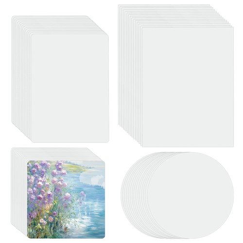 PLIGRAT 60 Sheets Watercolor Paper 4 Sizes Watercolor Paper Bulk White Art Paper for Artists Adults Students Craft Oil Pastel Sketch Paper Water Color Painting Paper Drawing Supplies