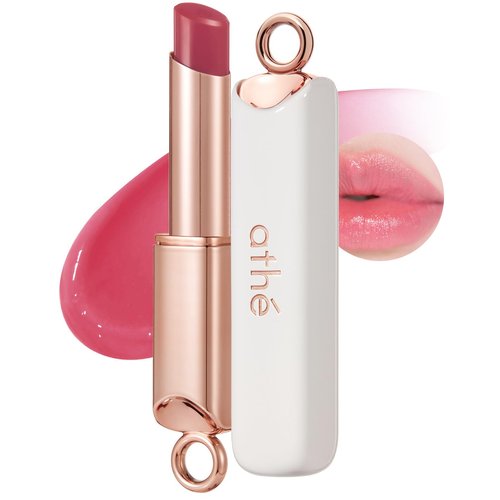 ATHÉ Authentic Lip Balm 14 RUDY, Korean Vegan Color Lip Blam, Long Lasting Buildable Glow Lip Balm without Stickiness, Cruelty-Free, Clean-Beauty, 0.11oz.