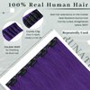 RUNATURE Clip in Hair Extensions Real Human Hair Purple Hair Extensions Human Hair Clip in Extensions 14 Inch Clip in Hair Extensions Purple Human Hair Extensions Clip ins Double Weft 25g 5pcs