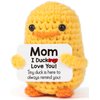 MBL Funny Birthday Gifts for Mom – I Duck Love You Mom, Handmade Crochet Cute Small Duck Unique Presents for Mama Bonus Step Mom Mother in Law Mothers Day Christmas Stocking Stuffers Valentines