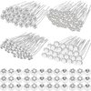Yaomiao 116 Pcs Rhinestone Hair Pins Wedding Bridal Hair Accessories Crystal Pearl Hair Clips Flower Spiral Hairstyles Pin Swirl Hair updo Twists Coils for Women Girl Wedding Prom Party