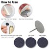 100pcs Foot File Sandpaper Disc with 1 Metal Shaft Replaceable Sanding Pads for Electric Foot Rasp Files Callus Cuticle Hard Dead Skin Removal Pedicure Tools,HJ-NF037 (120 Grit)