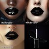 oygcee Black Gothic Lip Gloss - Long-Lasting, Waterproof & Non-Sticky | Moisturizing, High Pigmented Vegan Lip Gloss for Bold Cosplay, Vampire & Halloween Makeup