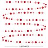 Red Party Decorations White Red Checkered Circle Dots Streamer Hanging Paper Polka Dot Garland for Birthday Baby Shower Wedding Bachelorette Christmas Carnival Circus Picnic Party Decorations Supplies