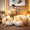 Cute Soft Shiba Inu Dog Stuffed Animals Shiba Inu Dog Plush Toys Shiba Inu Dog Plushies Throw Pillow Shiba Inu Dog Hugging Cuddly Shiba Inu Dog Doll Pillow Gift for Kids and Lovers (12-Inch)