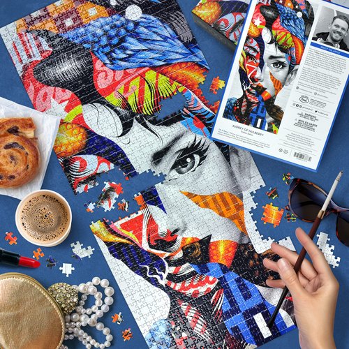 Genuine Fred Audrey of Mulberry by Tristan Eaton, 1000-piece Puzzle, 14x32 inches, Assorted, (5289215)