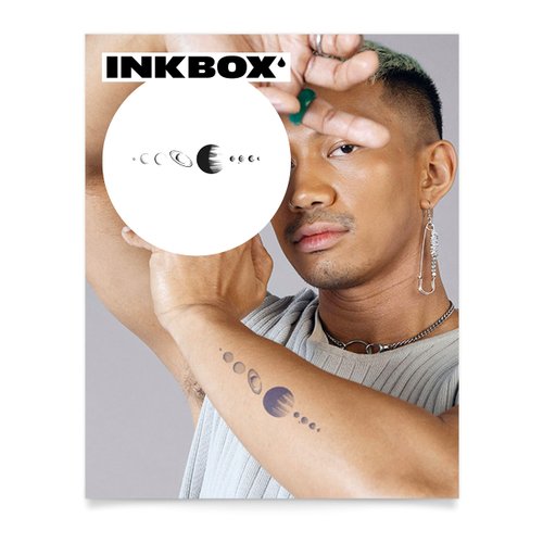 Inkbox Temporary Tattoos, Semi-Permanent Tattoo, One Premium Easy Long Lasting, Water-Resistant Temp Tattoo with For Now Ink - Lasts 1-2 Weeks, Sistemia, 5 x 2 in