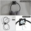 BVL Towel Ring Black, Hand Towel Holder Ring Hanger for Bathroom Kitchen ,Metal Round Towel Holder Wall Mounted Towel Rack,2 Pack 206322