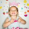 Casoty 5th Birthday Crown, 5th Birthday Decorations, 5th Birthday Tiara, Princess Birthday Party Decorations, Flower Hair Band for Party
