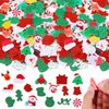 DIYASY 300 Pcs Christmas Glitter Foam Stickers, Holiday Stickers Kids Crafts Xmas Snowflake Felt Stickers Ornament Small 3D Puffy Sticker Stocking Decorations Party Supplies