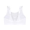Full Figure Plus Size No-Bounce Camisole Sports Bra Wirefree #1066 White