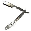 Classic Samurai CS-102 Stainless Steel Professional Barber Straight Edge Razor with 100 Count Shark Single Edge Razor Blades