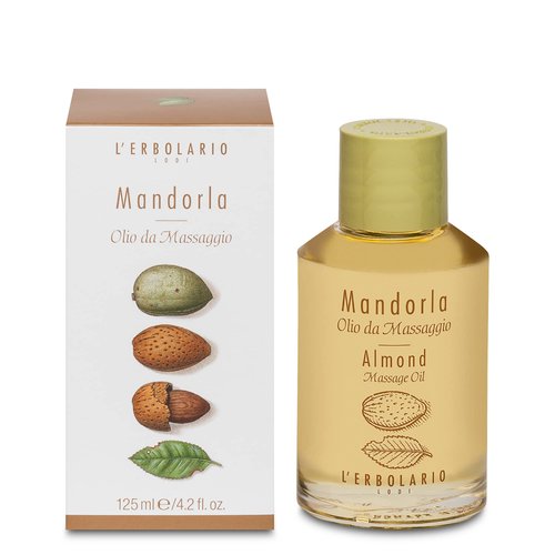 L'Erbolario - Almond Massage Oil - Helps Against Fine Lines and Loss of Tone - Perfect for Sensitive or Delicate Skin - Moisturizing, Nourishing and Toning Properties - Amber Fragrance, 4.2 oz