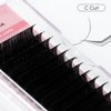 NATUHANA Round Eyelash Extensions 0.20mm C Curl Russian Single Lash 15-20mm Mixed Tray Professional Lash Supplies,Classic Individual Lash Extensions 16Rows/Case Matte Black (black;0.20 C, 15-20 MIX)
