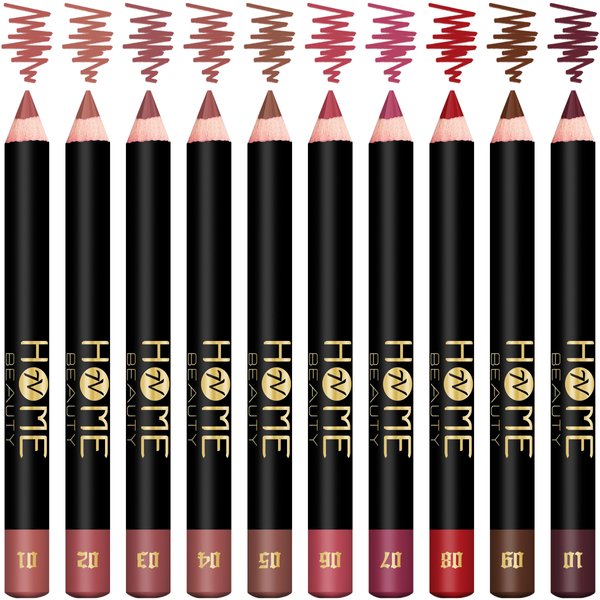 7V HOME BEAUTY Matte Lip Crayon Set, 10PCS Lip Liner High Pigment Long Lasting Lipstick Pencil (SET A, 10 Count (Pack of 1))
