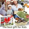 DIY Dinosaur Toys Gifts for Kids 3-5-7, 12 Realistic Dinosaurs Figures & 3 Sets Take Apart STEM Construction Building Toys with Electric Drill,Xmas Stocking Stuffer Toys for 3 4 5+ Year Old Boy Girl