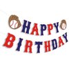 Kitticcino Baseball Happy Birthday Banner Sports Theme Birthday Party Decorations Carnival Baseball Birthday Party Supplies Party Favors