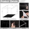 FINGERINSPIRE Clear Acrylic Display Case with Black Base & 4 Pcs Rubber Rings 10x10x10 Inch Cube Clear Self-Assembly Acrylic Box Dustproof Protection Showcase for Action Figures Collectibles Toys
