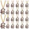 KeeStar 24 Pack Monkey Necklace Party Favors for First Birthday, Wild Animals Lover, Baby Shower Goodie Bag Fillers, School Carnival Rewards, Photography Props, Home Decorations, Classroom Prize