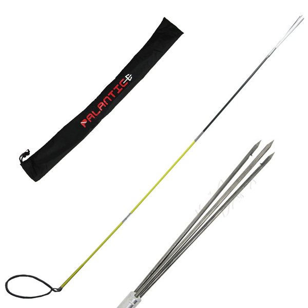Scuba Choice Hybrid Hawaiian Sling Travel Spearfishing Pole Spear with 3 Prong Tip (3-Piece), 7-Foot, Yellow