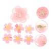 Beatifufu Hair Clips, 7pcs Cherry Blossom & Pink Camellia Flower Hairpins, Hair Barrettes for Women & Girls, Floral Duckbill Hair Clips, Hair Jewels, Pink