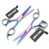 5.5 Inches Hair Scissors with Thinning Comb Hair Cutting Shears Thinning Shears set for Professional and Personal (Rainbow)