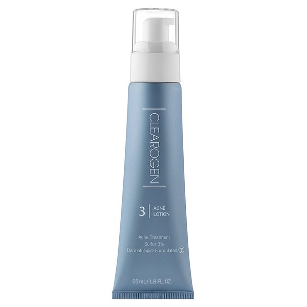 Clearogen Sensitive Skin Sulfur Acne Lotion, Acne Treatment, Sulfur Cream, Sulfur Ointment, Sulfur Spot Treatment, Sulfur Acne Treatment Cream 1.8 FL Oz