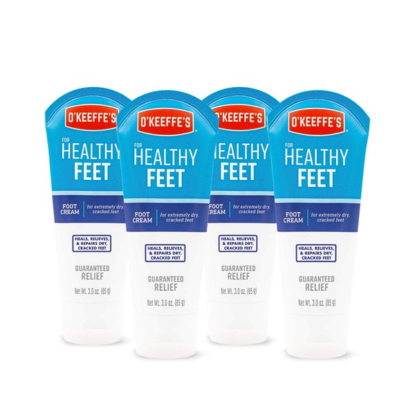 O'Keeffe's K0280004-4 Healthy Feet Foot Cream Tube (4 Pack), 3 oz