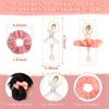 Yuxung 24 Sets Ballerina Party Favors Include 24 Women Soft Elastic Hair Ties Hair Scrunchies 24 Ballerina Thank You Cards Ballerina Birthday Party Decorations Dance Recital Gift for Girls Supplies