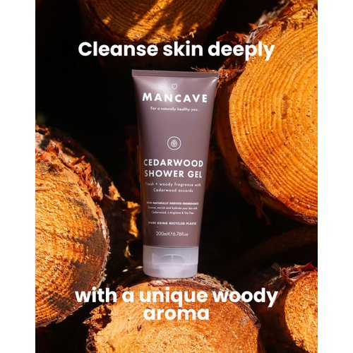 ManCave Natural Cedarwood Shower Gel 200ml
