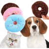 Tustao Donut Shape Plush Blue Pet Toy,Lovely Donut Shaped Squeaky Squeaking Sound Toy for Pet Chew Toy Squeaky Plush Dog Toy Blueberry Squeaky Plush Dog Toy Chew Guard Technology