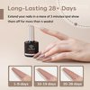 Modelones 9 in One Nail Glue Base Coat Nail Polish Set Brush On Gel Nail Glue 15ml for Rhinestone, False Nails, Base Gel, Blooming Nail Art Gel Nail Kit for Acrylic Nails U V Lamp Needed
