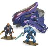 Mega Halo The Series Vehicle Building Toys Set, Renegade Banshee Aircraft with 205 Pieces, 2 Micro Action Figures, Purple, Kids and Fans